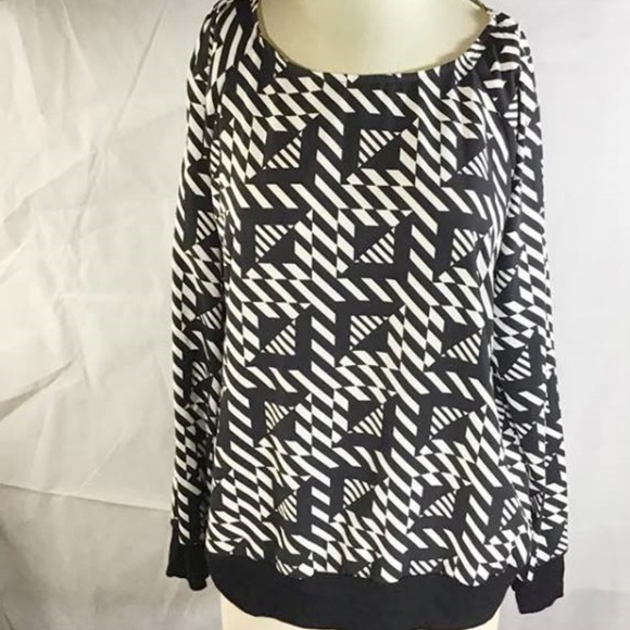 ELLEN TRACY Geometric Print Top. L … - Picture 1 of 4